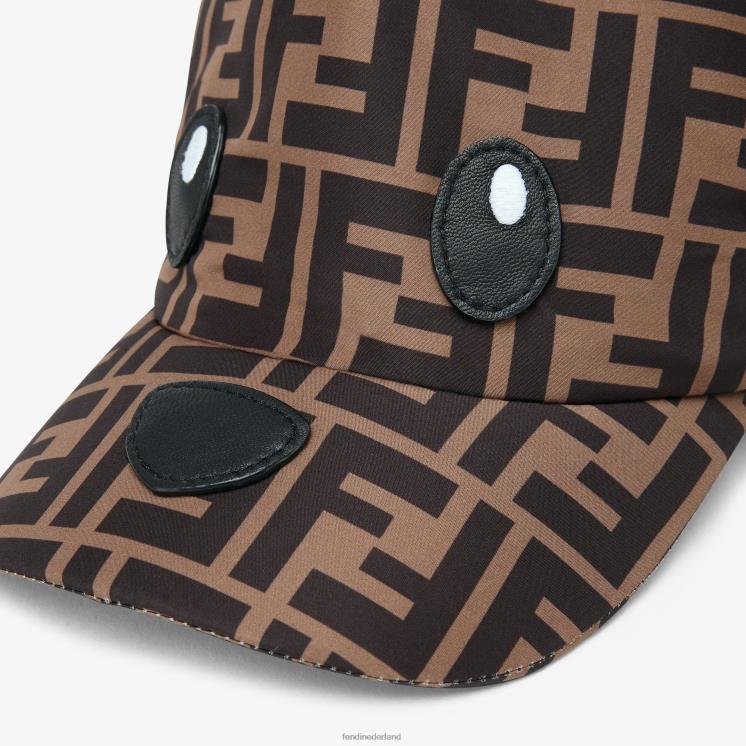 kinderen accessoires Fendi 0J62L2911 nylon baseballpet met logo mode