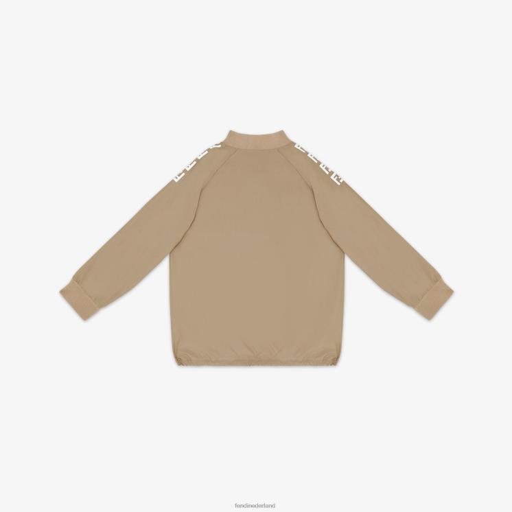 kinderen kleding Fendi 0J62L2960 Sweatshirt van technisch katoen met ff-logo beige