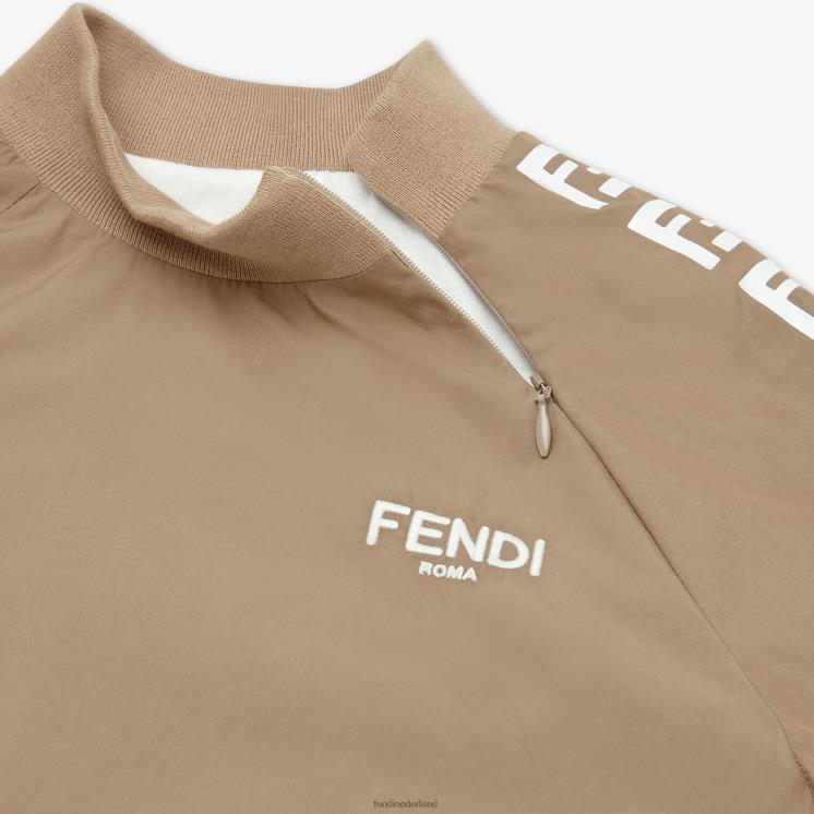 kinderen kleding Fendi 0J62L2960 Sweatshirt van technisch katoen met ff-logo beige