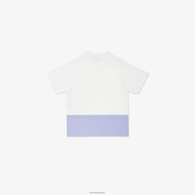 kinderen kleding Fendi 0J62L2964 jersey t-shirt met multiprint wit