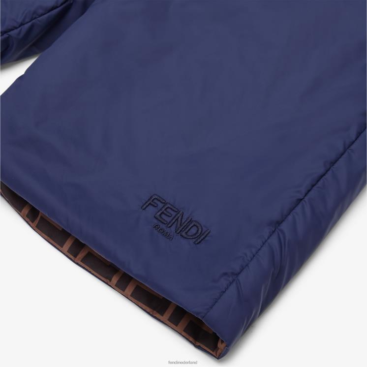 kinderen kleding Fendi 0J62L2965 omkeerbare bermuda\'s van nylon en ff blauw