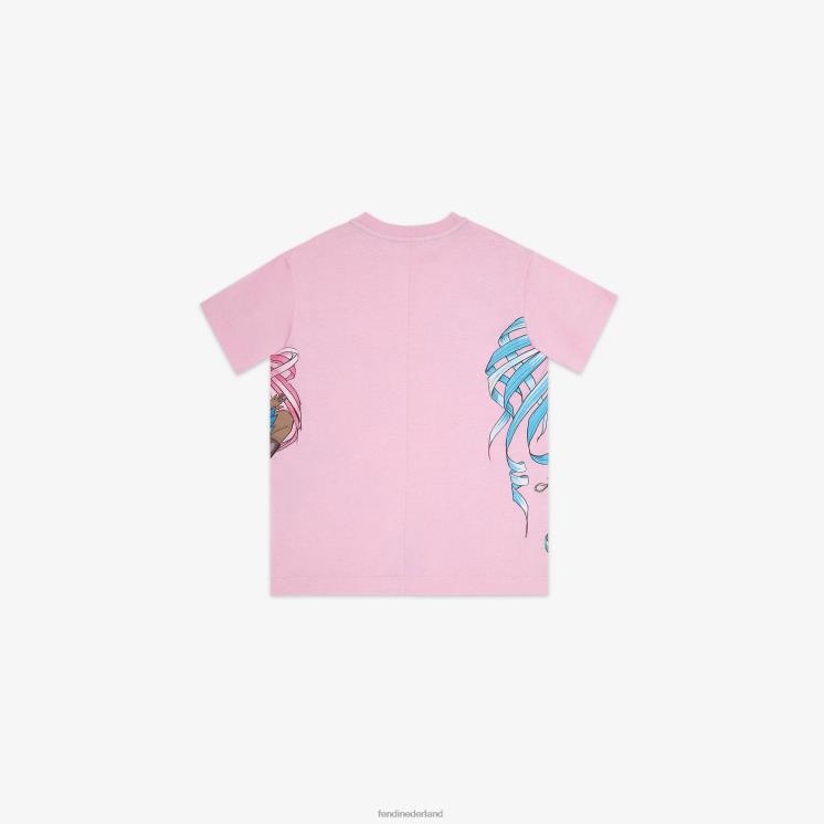 kinderen kleding Fendi 0J62L2856 multi-jersey junior t-shirt roze