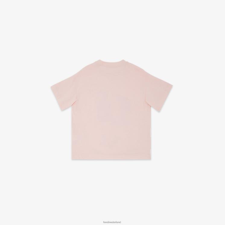kinderen kleding Fendi 0J62L2886 jersey t-shirt met print roze