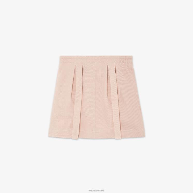 kinderen kleding Fendi 0J62L2896 Katoenen mini-me-minirok met stokbrood roze