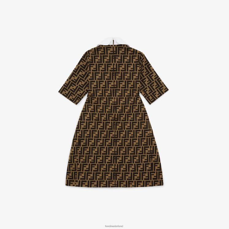 kinderen kleding Fendi 0J62L2918 stoffen junior meisjesjurk mode
