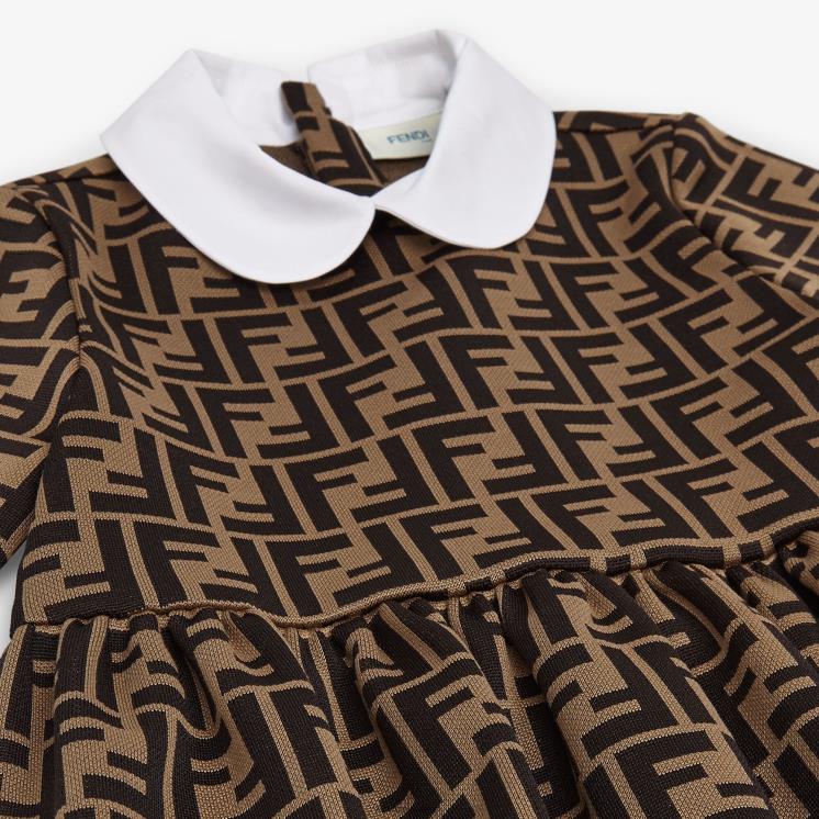 kinderen kleding Fendi 0J62L2918 stoffen junior meisjesjurk mode