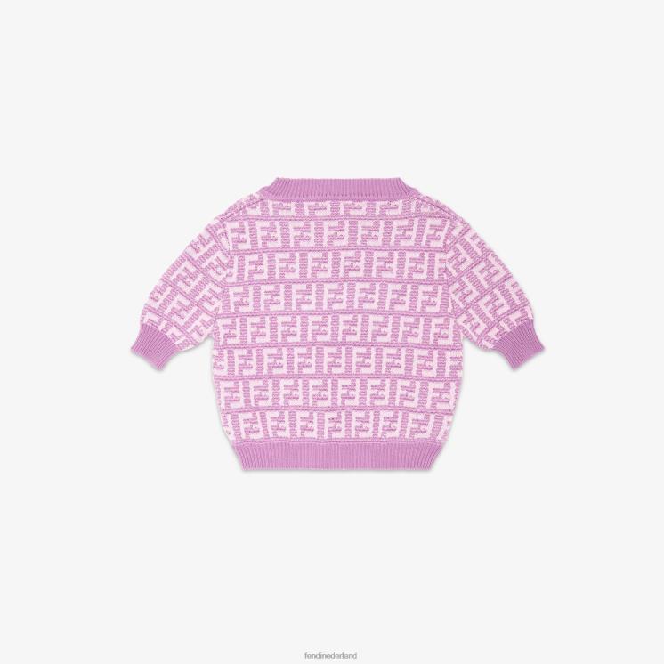 kinderen kleding Fendi 0J62L2929 Lila katoenen gebreide top paars
