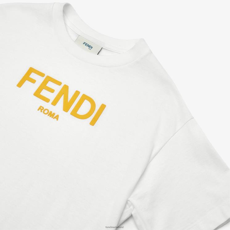 kinderen kleding Fendi 0J62L2889 jersey roma t-shirt wit