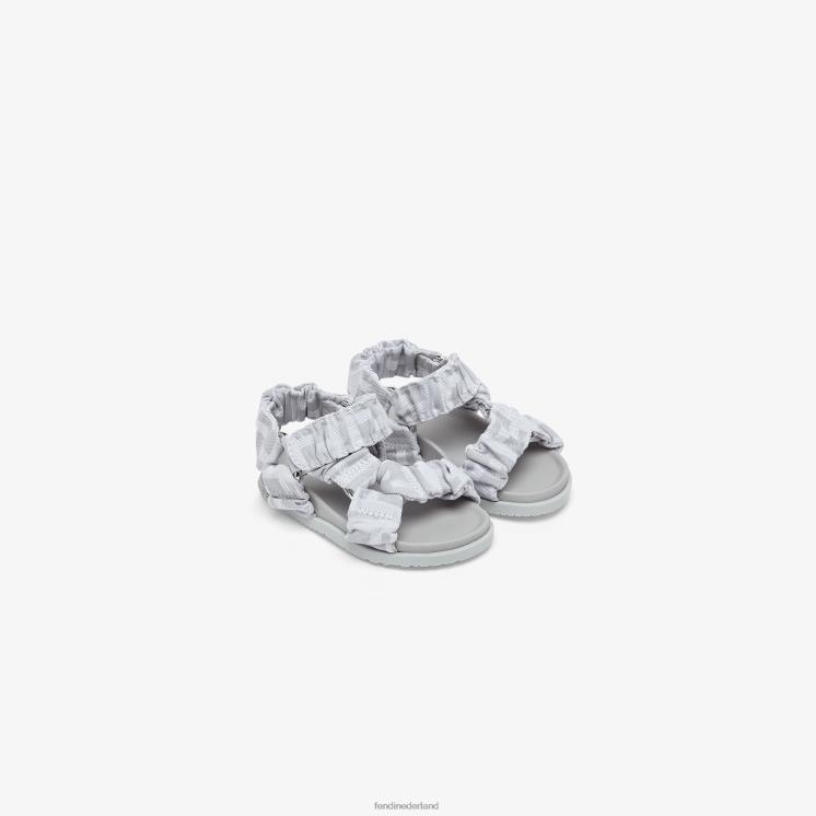 kinderen schoenen Fendi 0J62L2794 stoffen eerste stappen sandalen grijs