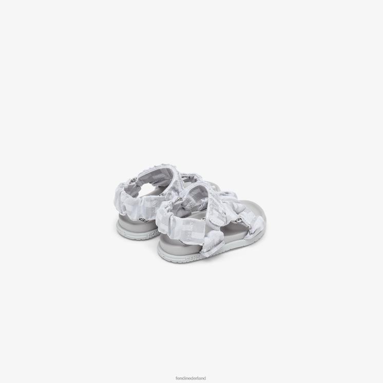 kinderen schoenen Fendi 0J62L2794 stoffen eerste stappen sandalen grijs