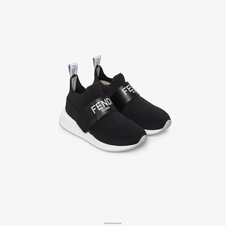 kinderen schoenen Fendi 0J62L2858 mesh junior-sneakers zwart