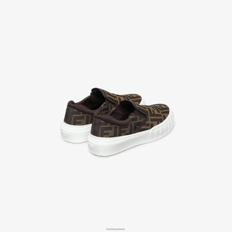 kinderen schoenen Fendi 0J62L2878 Junior-sneakers van stof met ff-logo mode