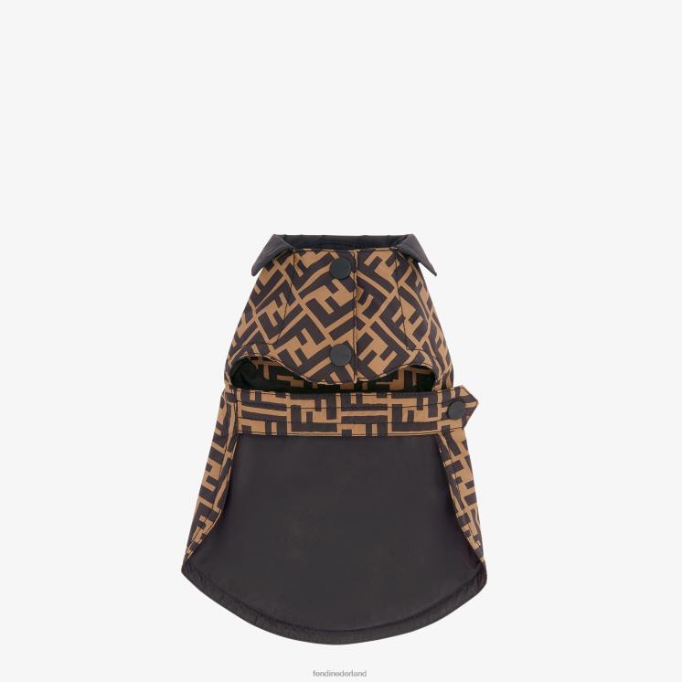 Heren accessoires Fendi 0J62L452 hondenjas van ff nylon bruin