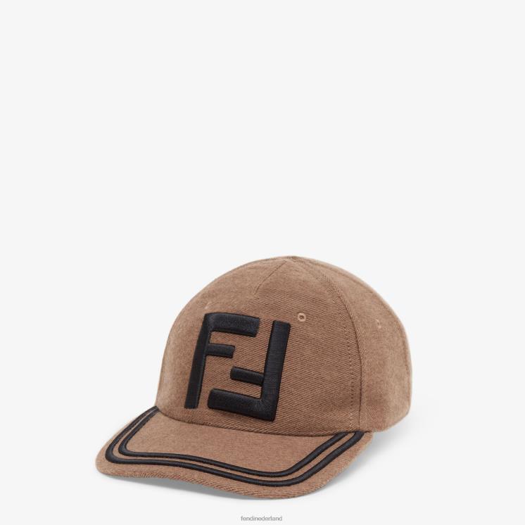 Heren accessoires Fendi 0J62L2466 stoffen baseballpet bruin