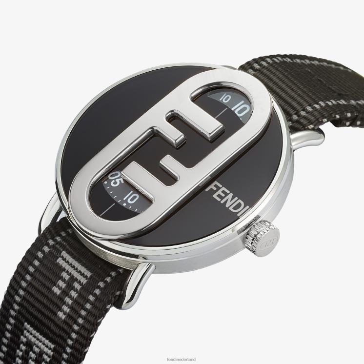 Heren accessoires Fendi 0J62L2346 42 mm - rond horloge met o\'lock-logo veelkleurig