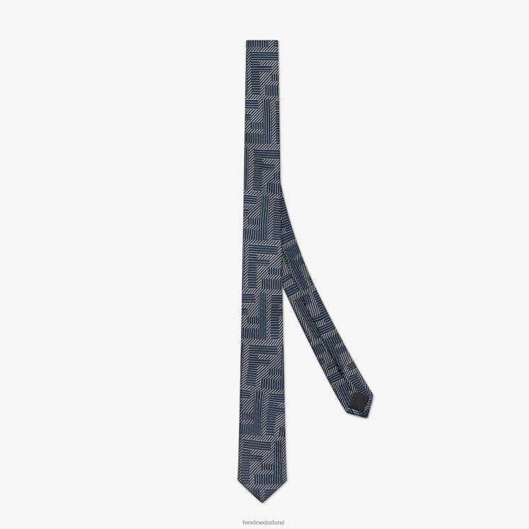 Heren accessoires Fendi 0J62L2364 zijden das blauw