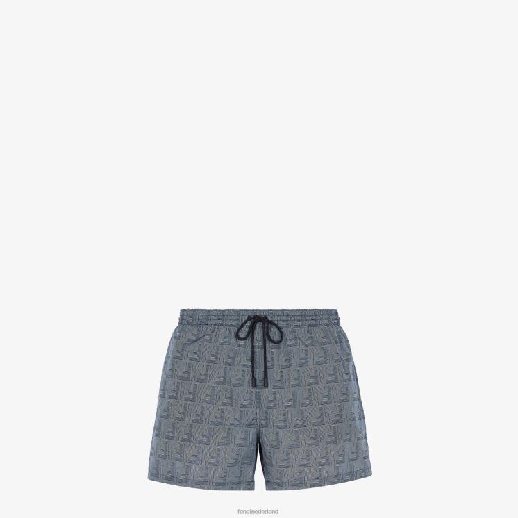 Heren kleding Fendi 0J62L1959 nylon korte broek blauw