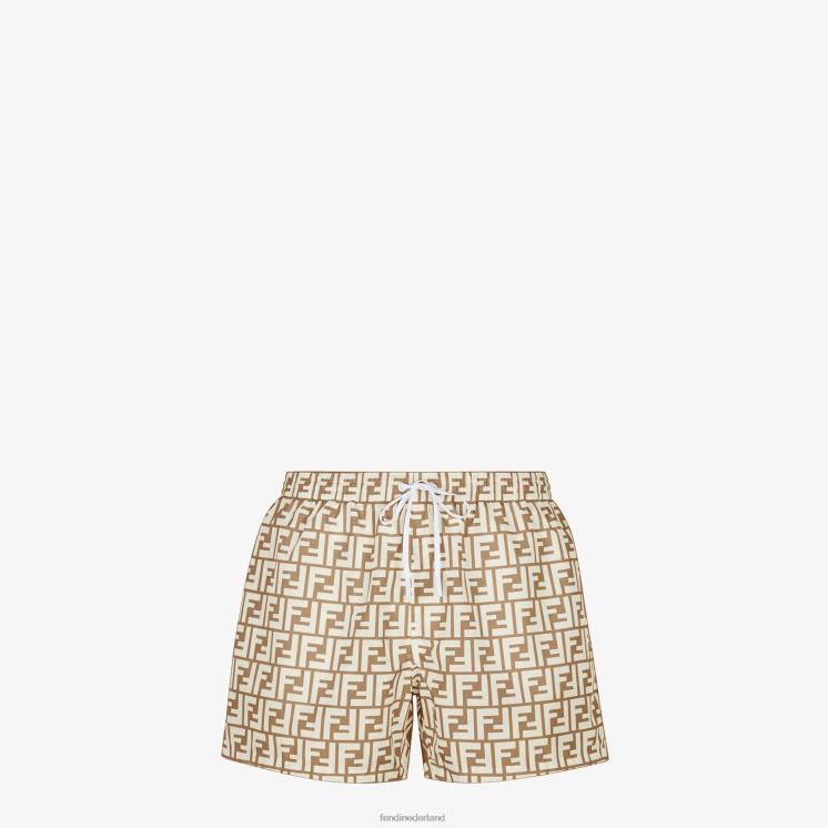 Heren kleding Fendi 0J62L2136 stoffen korte broek beige
