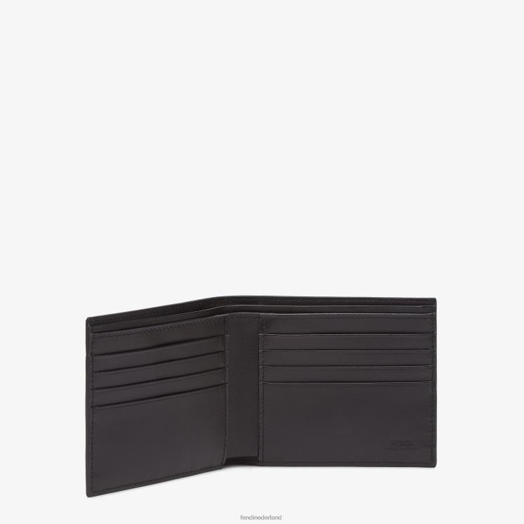 Heren accessoires Fendi 0J62L2576 tweevoudige portemonnee van stof grijs
