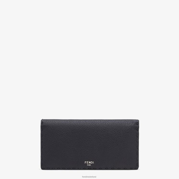 Heren accessoires Fendi 0J62L2603 Selleria leren portemonnee zwart