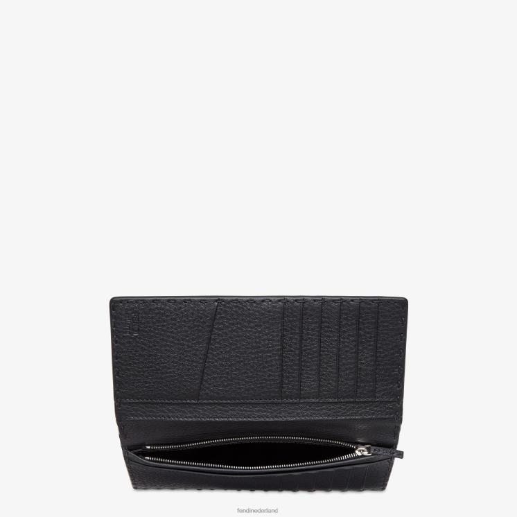 Heren accessoires Fendi 0J62L2603 Selleria leren portemonnee zwart