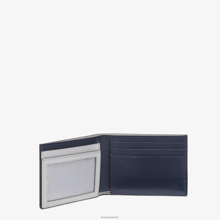 Heren accessoires Fendi 0J62L2606 Shadow US Dollar lederen tweevoudige portemonnee veelkleurig
