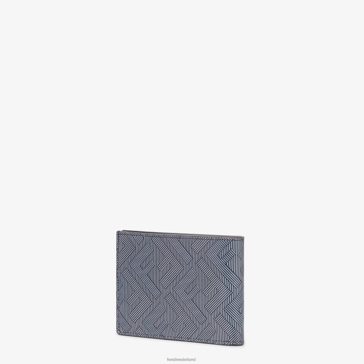 Heren accessoires Fendi 0J62L2606 Shadow US Dollar lederen tweevoudige portemonnee veelkleurig