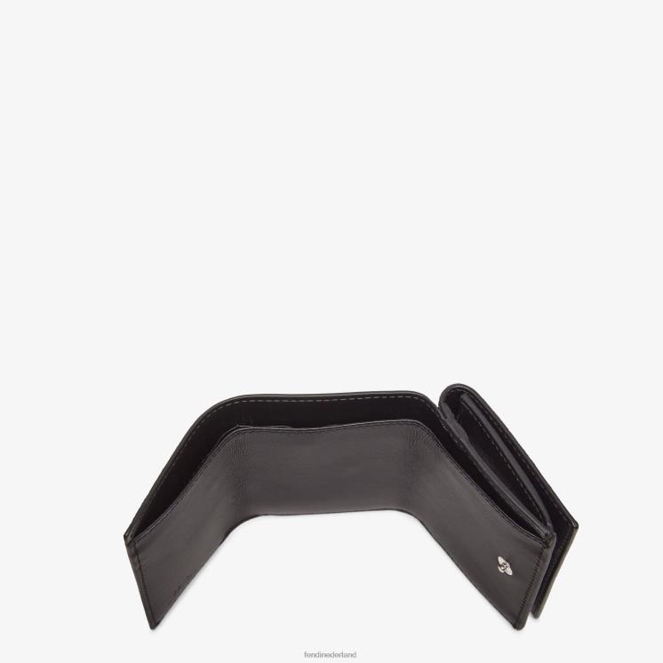 Heren accessoires Fendi 0J62L2625 drievoudige portemonnee van stof zwart