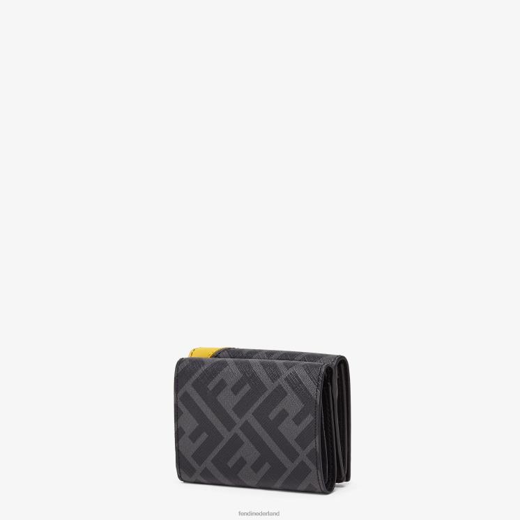 Heren accessoires Fendi 0J62L2625 drievoudige portemonnee van stof zwart
