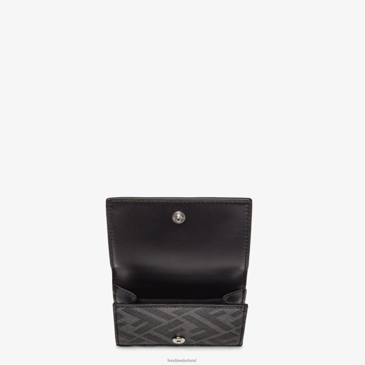 Heren accessoires Fendi 0J62L2625 drievoudige portemonnee van stof zwart
