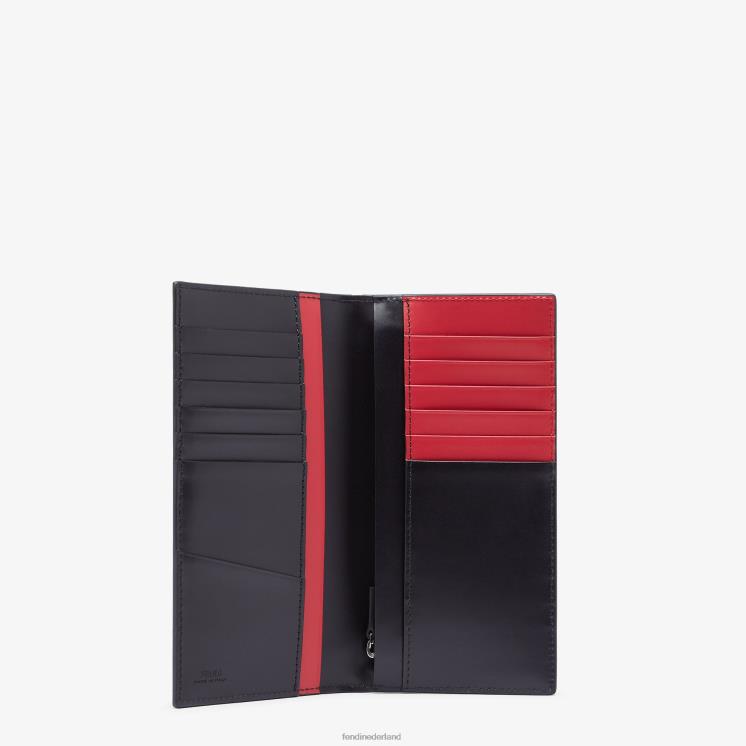 Heren accessoires Fendi 0J62L2638 schaduw lederen portemonnee zwart