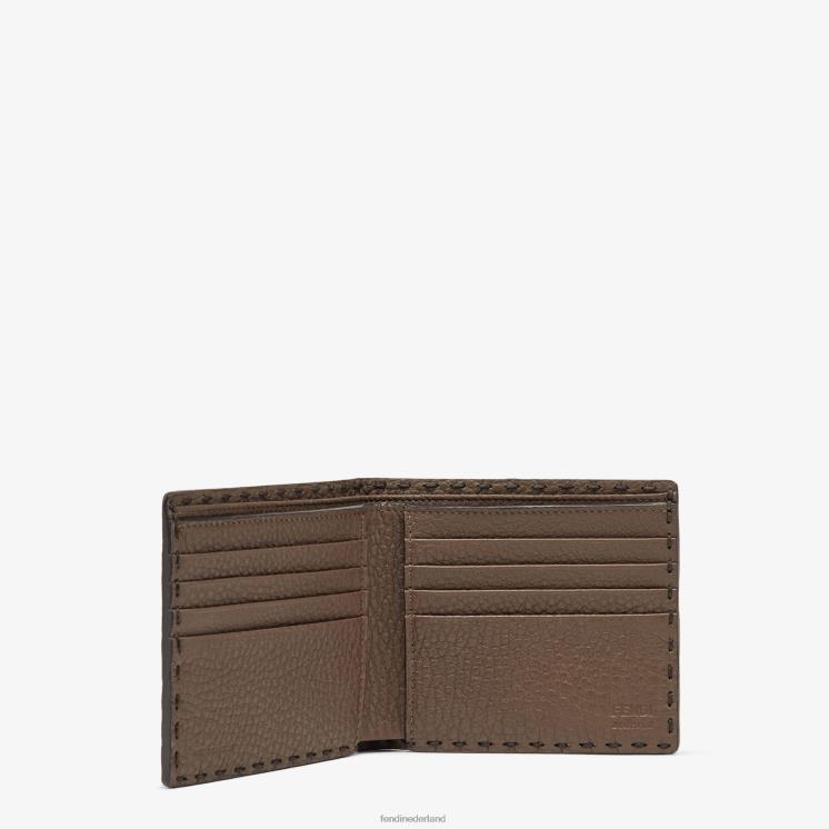Heren accessoires Fendi 0J62L2644 Selleria lederen tweevoudige portemonnee blauw