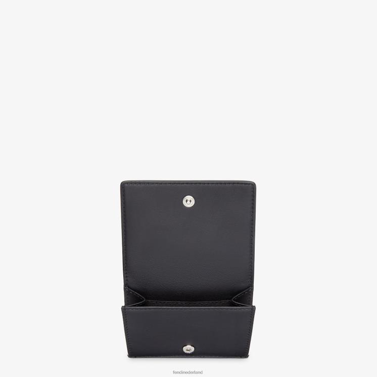 Heren accessoires Fendi 0J62L2658 leren drievoudige portemonnee zwart