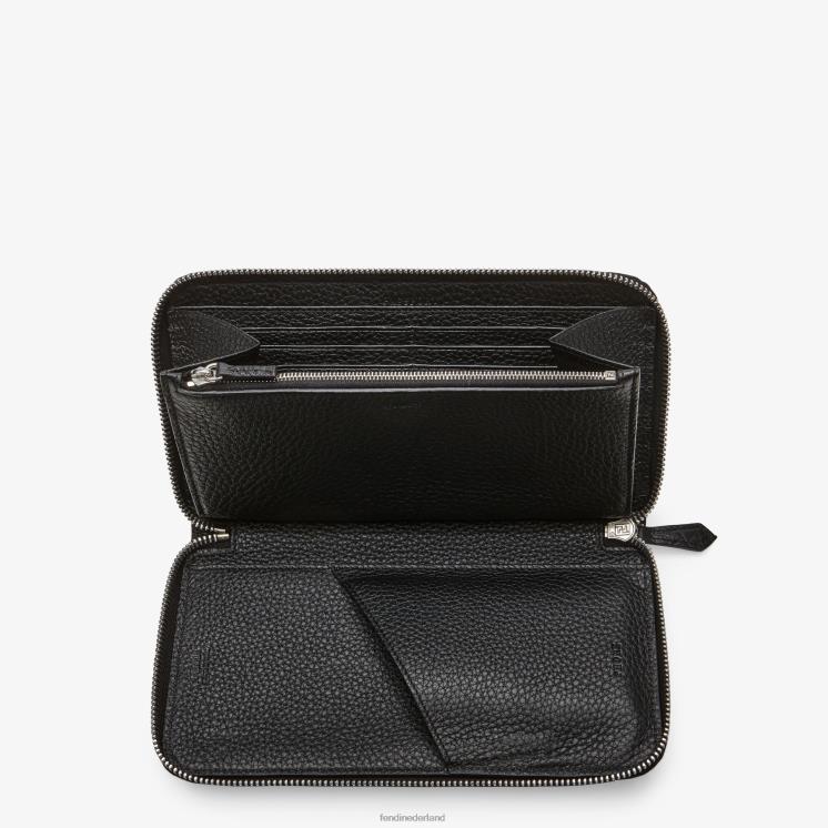 Heren accessoires Fendi 0J62L2672 alligator portemonnee zwart