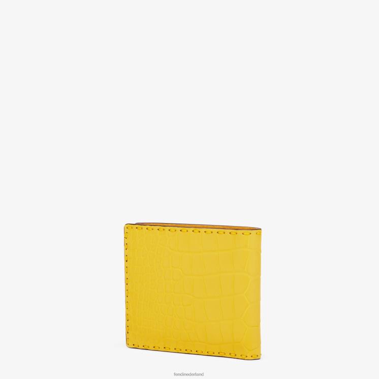 Heren accessoires Fendi 0J62L2675 alligator tweevoudige portemonnee mode