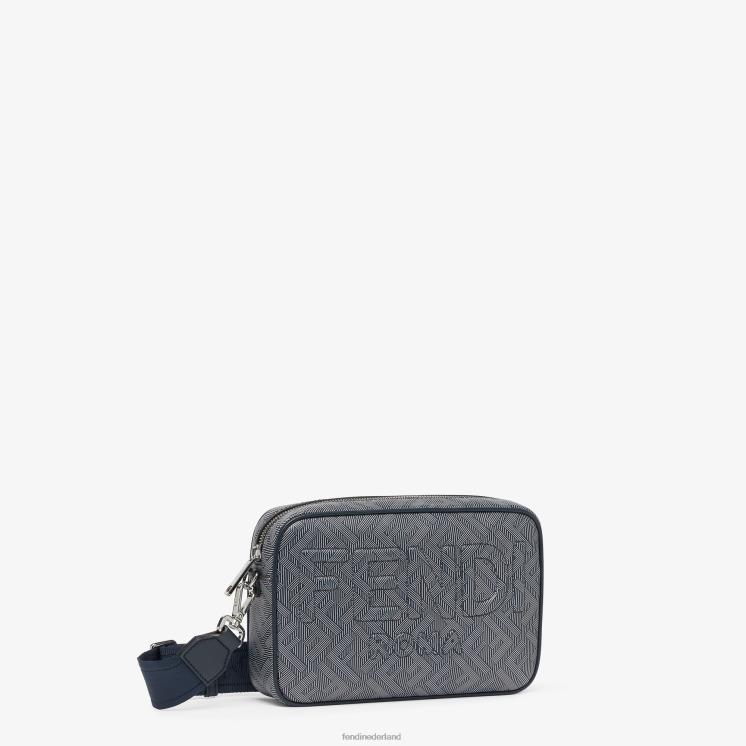 Heren accessoires Fendi 0J62L1791 leren tas met gestreepte ff print veelkleurig