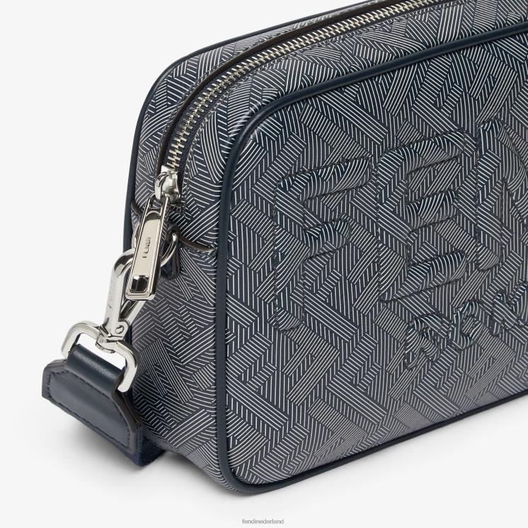 Heren accessoires Fendi 0J62L1791 leren tas met gestreepte ff print veelkleurig