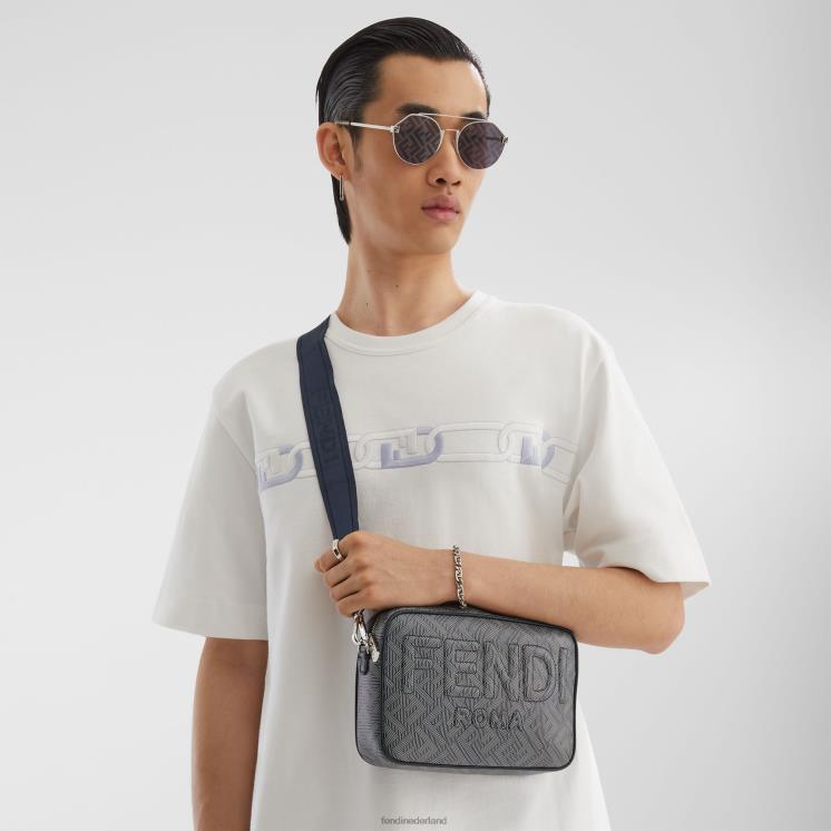 Heren accessoires Fendi 0J62L1791 leren tas met gestreepte ff print veelkleurig