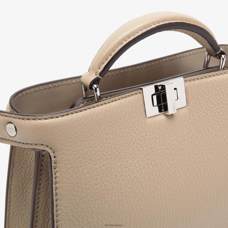 Heren accessoires Fendi 0J62L1796 Kiekeboe iseeu xcross leren tas beige