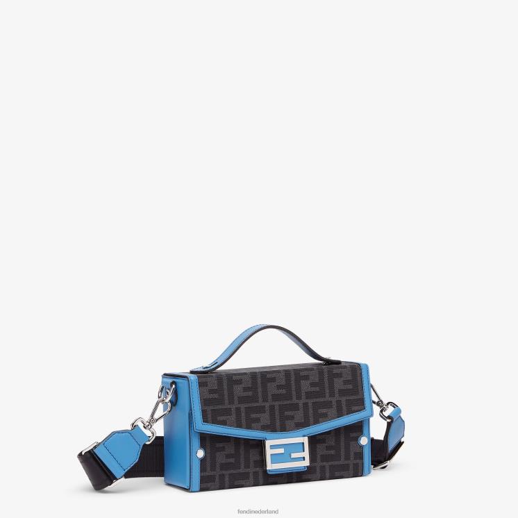 Heren accessoires Fendi 0J62L1807 tas van leer en ff stof blauw