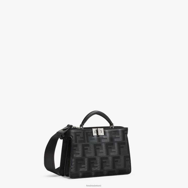 Heren accessoires Fendi 0J62L1808 Kiekeboe iseeu xcross leren tas zwart