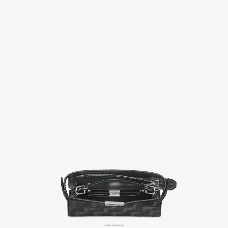 Heren accessoires Fendi 0J62L1808 Kiekeboe iseeu xcross leren tas zwart