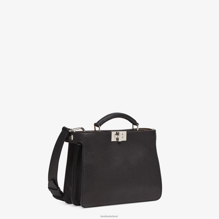 Heren accessoires Fendi 0J62L1812 Kiekeboe iseeu mini leren tasje zwart