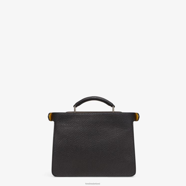 Heren accessoires Fendi 0J62L1812 Kiekeboe iseeu mini leren tasje zwart