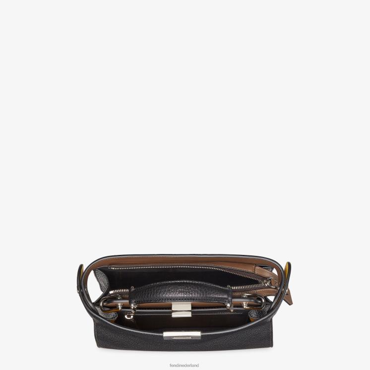 Heren accessoires Fendi 0J62L1812 Kiekeboe iseeu mini leren tasje zwart