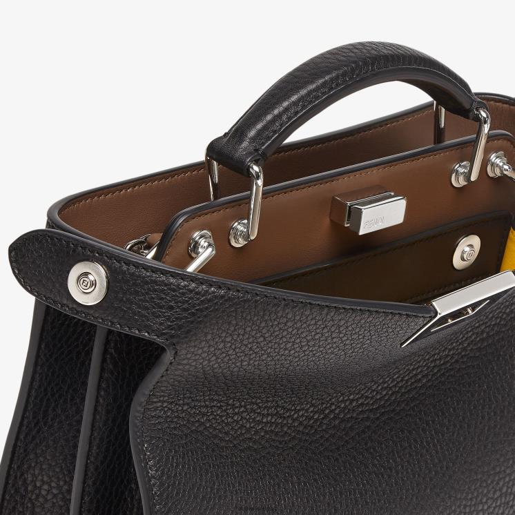 Heren accessoires Fendi 0J62L1812 Kiekeboe iseeu mini leren tasje zwart