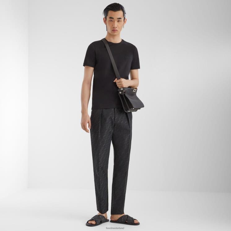 Heren accessoires Fendi 0J62L1812 Kiekeboe iseeu mini leren tasje zwart