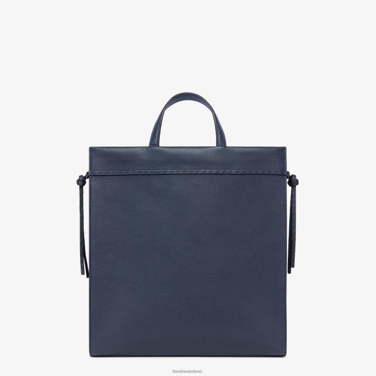 Heren accessoires Fendi 0J62L1821 medium ga naar leren shoppertas blauw