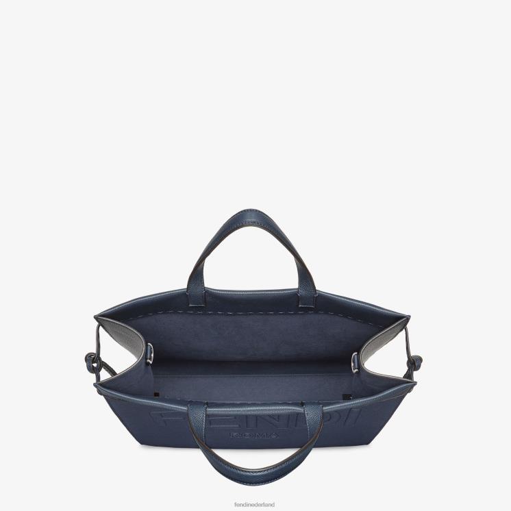 Heren accessoires Fendi 0J62L1821 medium ga naar leren shoppertas blauw