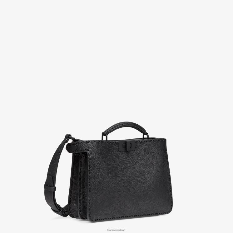 Heren accessoires Fendi 0J62L1823 Kiekeboe iseeu mini leren tasje zwart